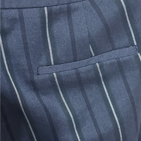 Ann Taylor Dark Blue Striped Ankle Pants - Picture 5 of 5